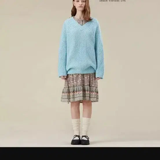 [BUNJANG] Thursday Island Boucle Glen Long Pullover Sweater / 써스데이아일랜드 부클레글런롱풀오버