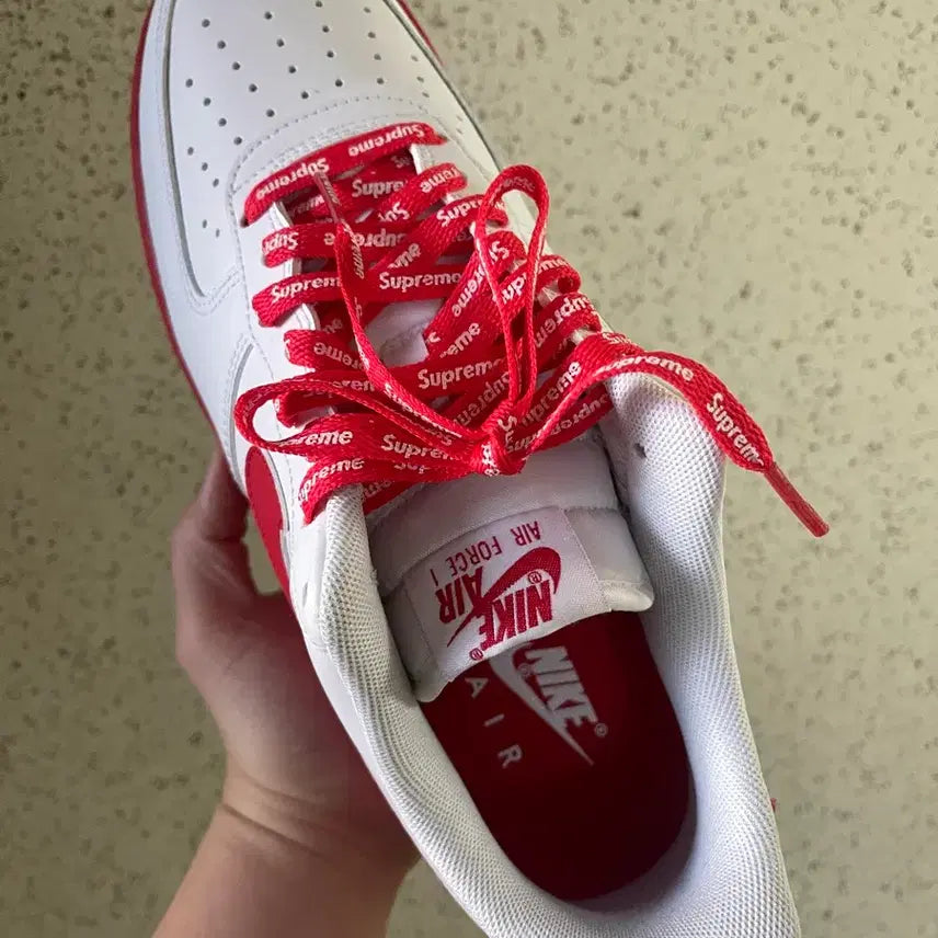 [BUNJANG] Nike Air Force 1 Low Red Midsole Sneakers / 에어포스1 로우 레드미드솔
