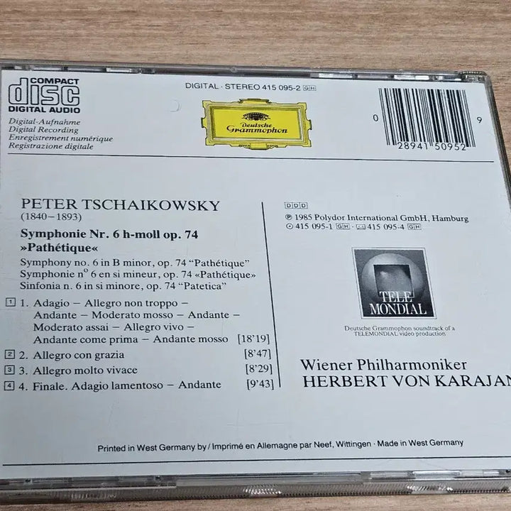 [BUNJANG] Tchaikowsky Karajan Symphony No. 6 CD / Tchaikowsky: Symphonie Nr.6 - Karajan (수