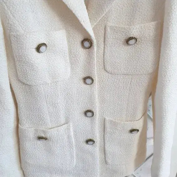[BUNJANG] ZARA Tweed Jacket - Ivory - 55 / 자라 트위드자켓/55