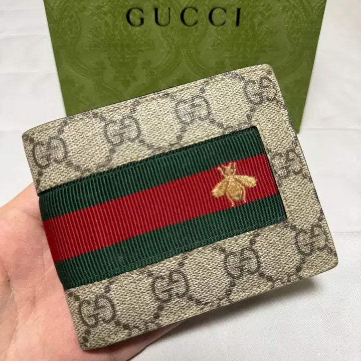 [BUNJANG] Gucci Supreme Web Bifold Wallet / [정품] 구찌 수프림 웹 반지갑