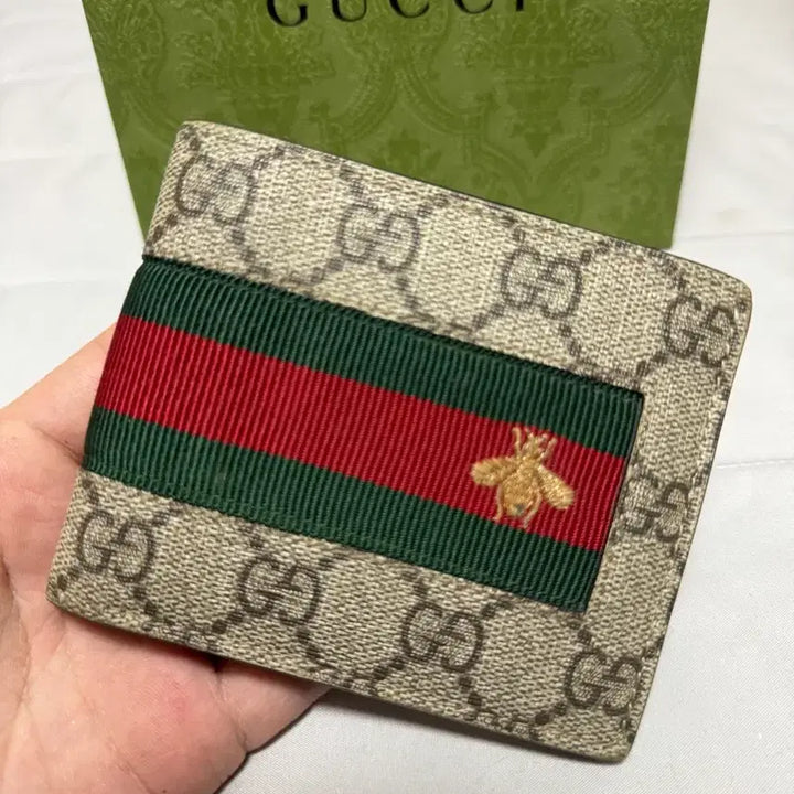 [BUNJANG] Gucci Supreme Web Bifold Wallet / [정품] 구찌 수프림 웹 반지갑
