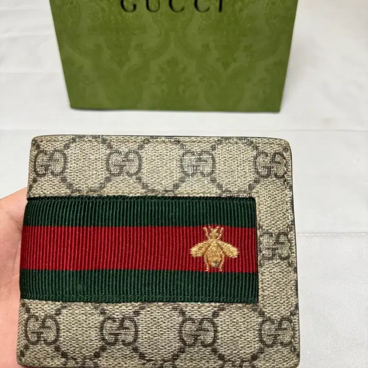 [BUNJANG] Gucci Supreme Web Bifold Wallet / [정품] 구찌 수프림 웹 반지갑
