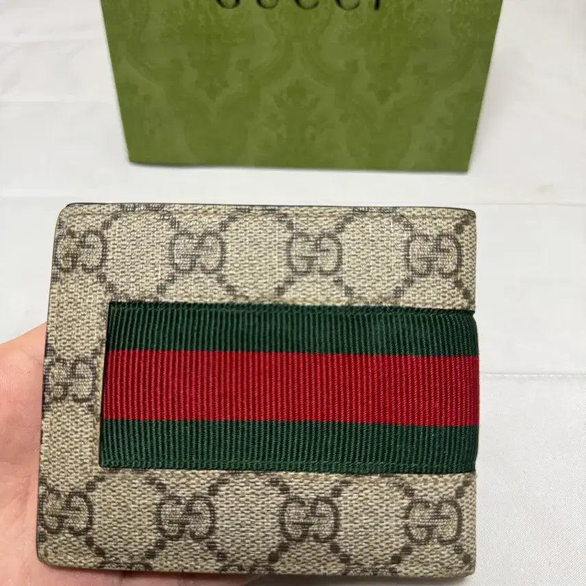 [BUNJANG] Gucci Supreme Web Bifold Wallet / [정품] 구찌 수프림 웹 반지갑