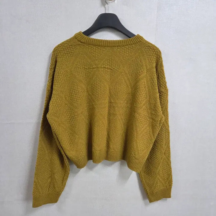 [BUNJANG] Mustard Yellow Short Knit Top / 여성 머스타드 숏 니트 F