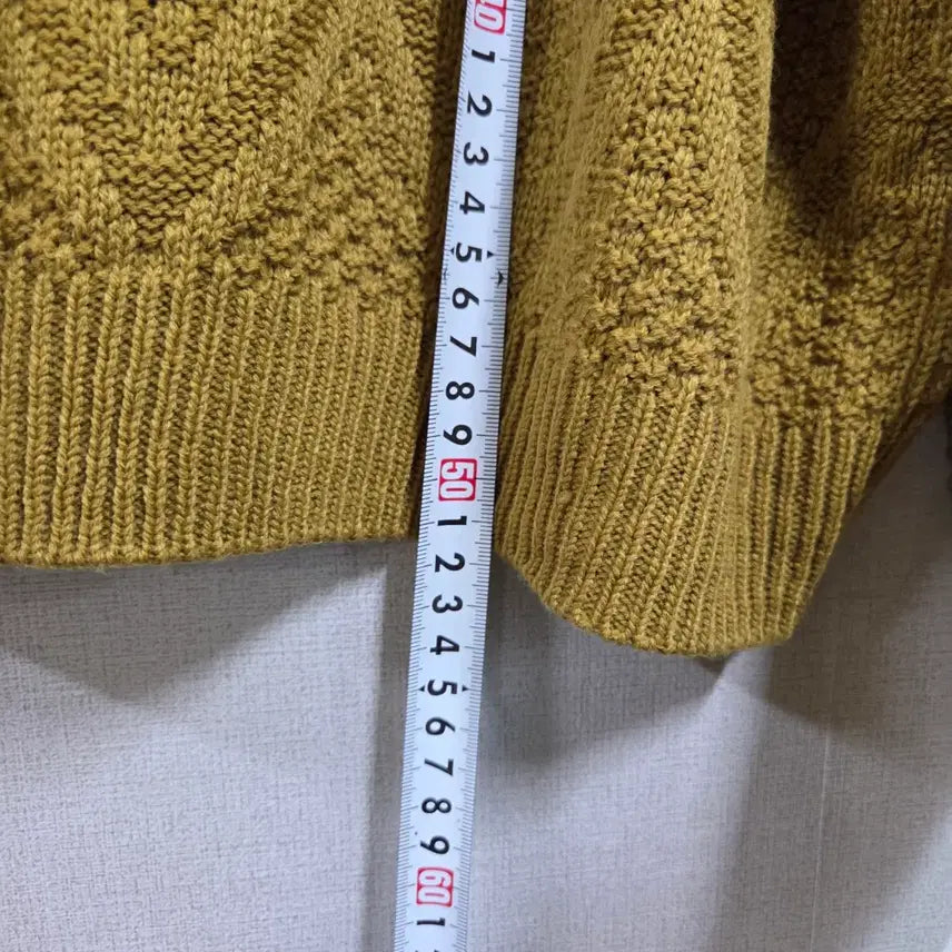 [BUNJANG] Mustard Yellow Short Knit Top / 여성 머스타드 숏 니트 F