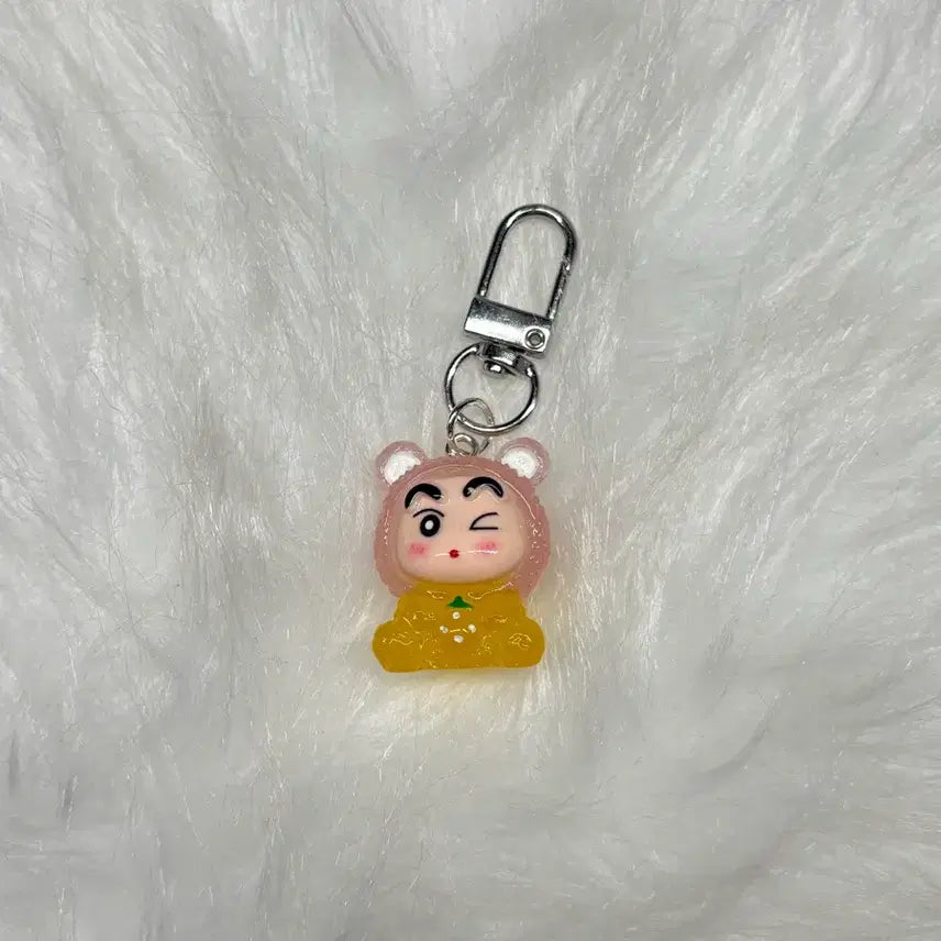 [BUNJANG] Pink Bear Chankgo Pajamas Mini Keyring / 야광 핑크 곰돌이  미니 키링