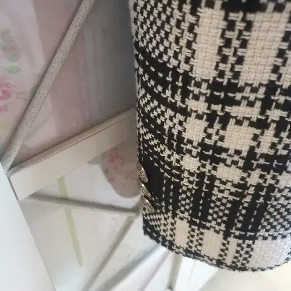 [BUNJANG] ZARA Tweed Jacket - Black and White Check Pattern / 자라 트위드자켓/55