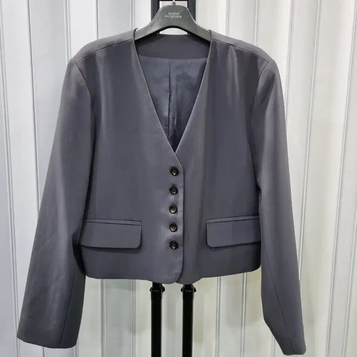 [BUNJANG] Gray V-Neck Jacket / 그레이 자켓