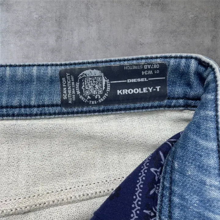 [SOLD OUT] 디젤  라이트블루 KROOLEY-T 슬림 테이퍼드 데님팬츠 34