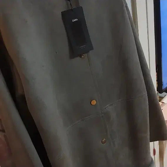 [BUNJANG] ZARA Suede Long Coat / 자라 스웨이드 롱코트 롱자켓/55-66 새상품