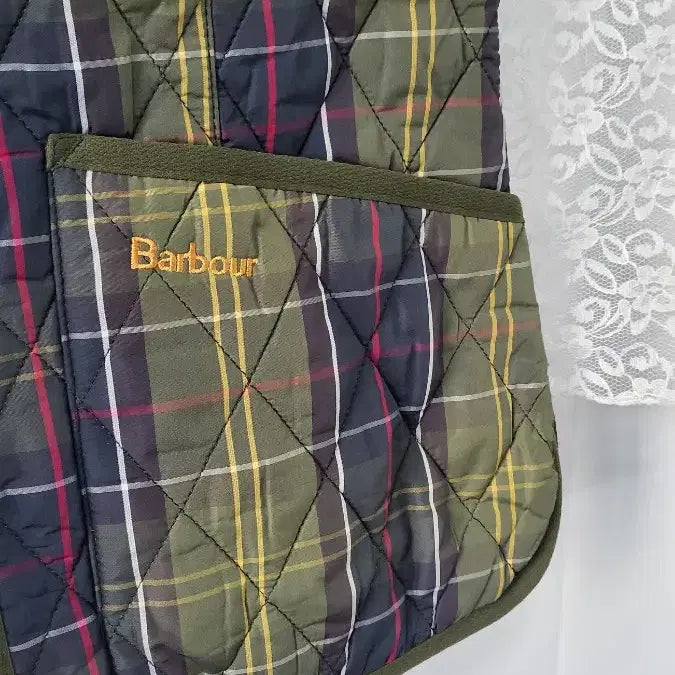 [BUNJANG] Barbour Quilted Check Vest / 바버 퀼팅 체크 조끼