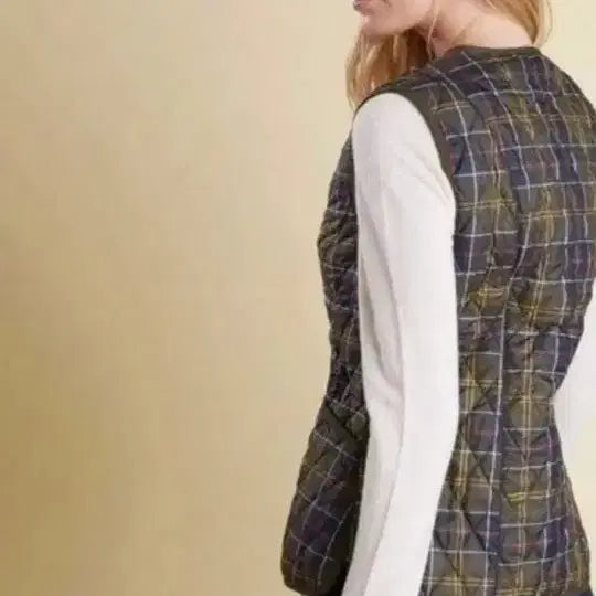 [BUNJANG] Barbour Quilted Check Vest / 바버 퀼팅 체크 조끼