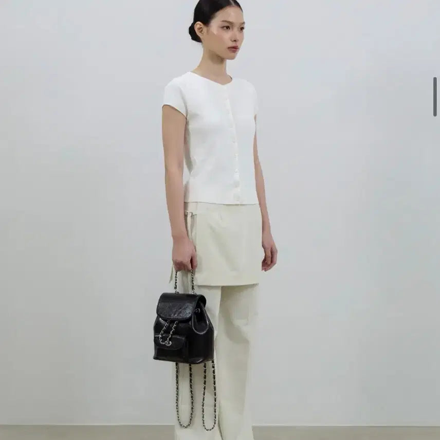 [BUNJANG] Asovio Black Chain Backpack / [새상품] 원가 35만원 아소뷔오 블랙 체인 백팩 가방