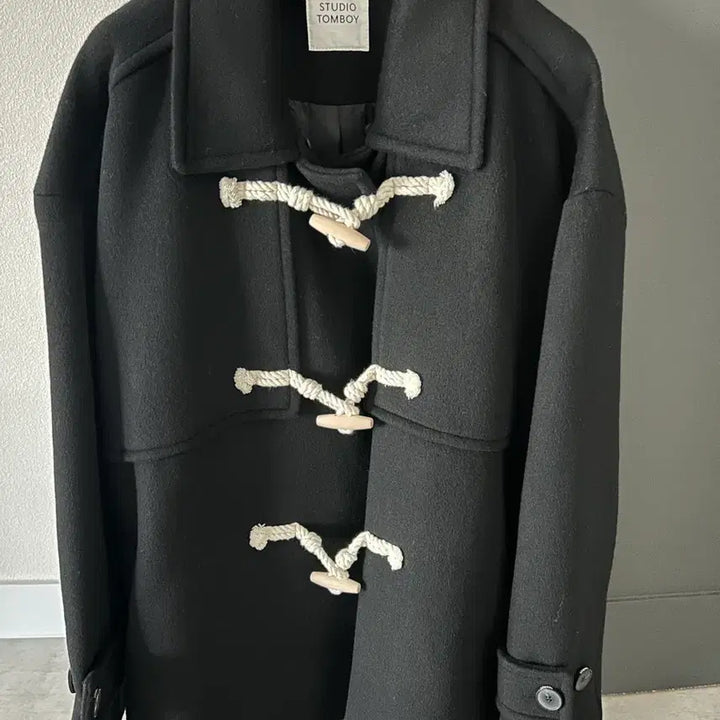 [BUNJANG] Tomboy Duffle Coat Black / 톰보이 떡볶이코트 블랙