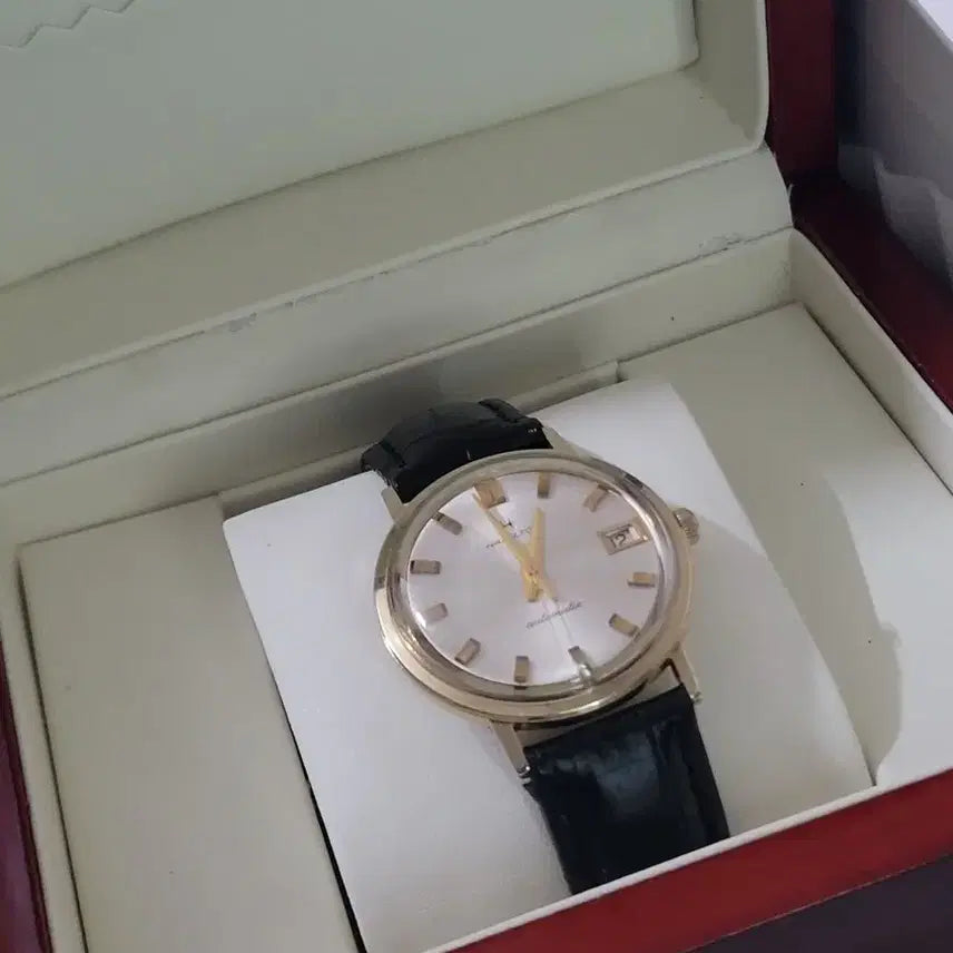 [BUNJANG] Hamilton Automatic 14k Gold Leather Watch / 해밀턴 오토매틱 14k금동 가죽시계