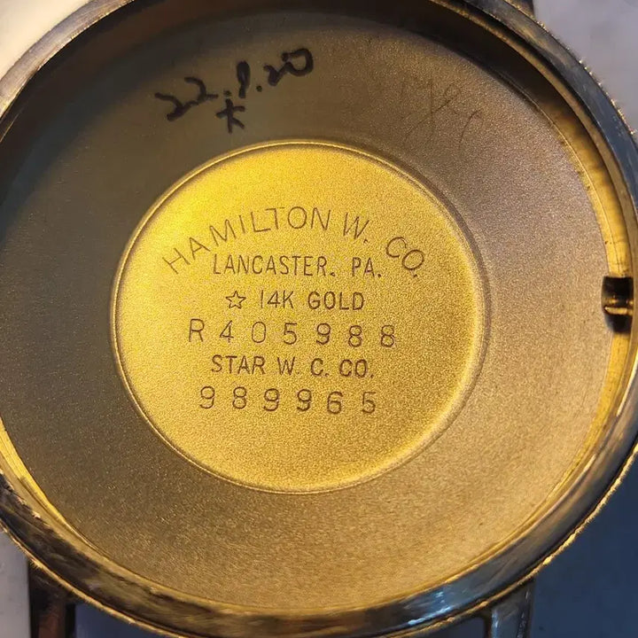 [BUNJANG] Hamilton Automatic 14k Gold Leather Watch / 해밀턴 오토매틱 14k금동 가죽시계