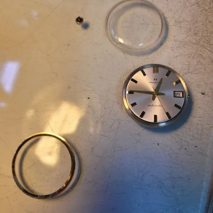 [BUNJANG] Hamilton Automatic 14k Gold Leather Watch / 해밀턴 오토매틱 14k금동 가죽시계