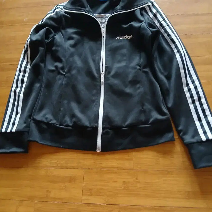 [BUNJANG] Adidas Black Three Stripe Track Top / 아디다스 블랙 삼선 트랙탑