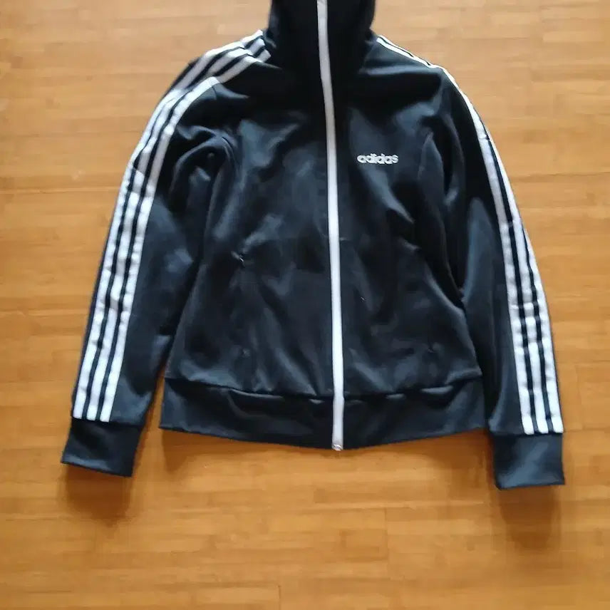 [BUNJANG] Adidas Black Three Stripe Track Top / 아디다스 블랙 삼선 트랙탑