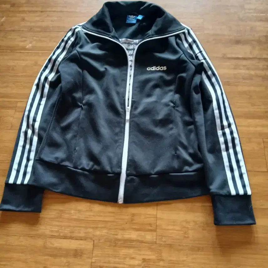 [BUNJANG] Adidas Black Three Stripe Track Top / 아디다스 블랙 삼선 트랙탑