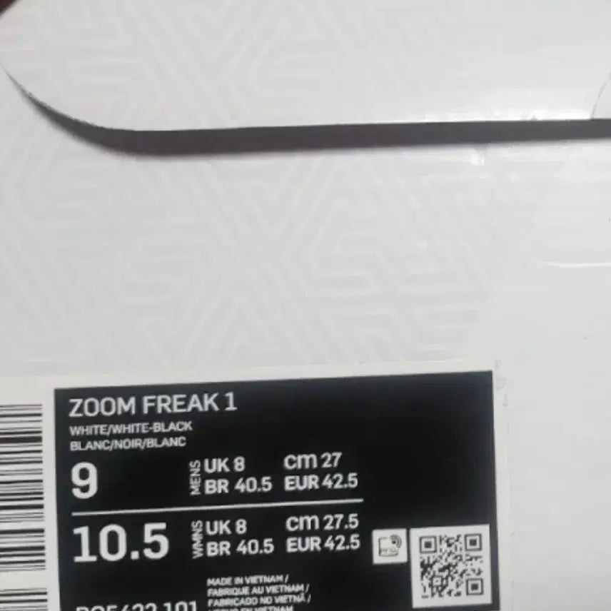 [BUNJANG] Zoom Freak 1 Oreo Sneakers / 줌프릭1 오레오 새상품 270