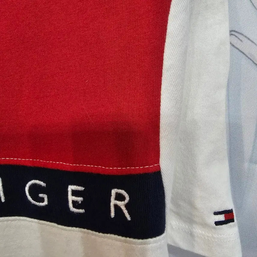 [BUNJANG] Tommy Hilfiger White Short Sleeve V-Neck Shirt / TOMMY  HILFIGER  셔츠