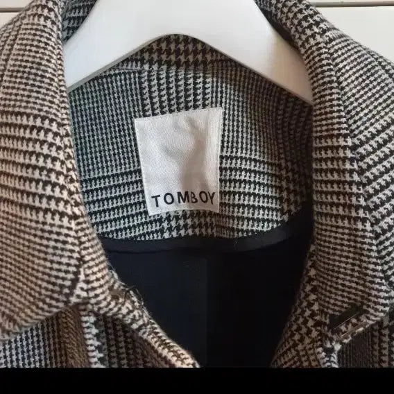 [BUNJANG] Tomboy Check Pattern Long Coat / 톰보이 채크 패턴 롱코트/55-정66