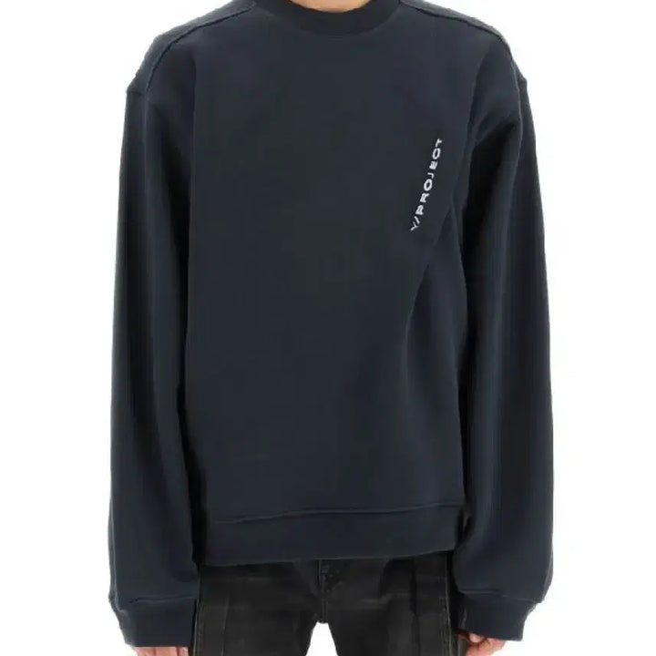 [BUNJANG] Y/Project Pinched Logo Sweatshirt Navy L / 와이프로젝트 / 핀치드 로고 스웻셔츠 네이비 / L