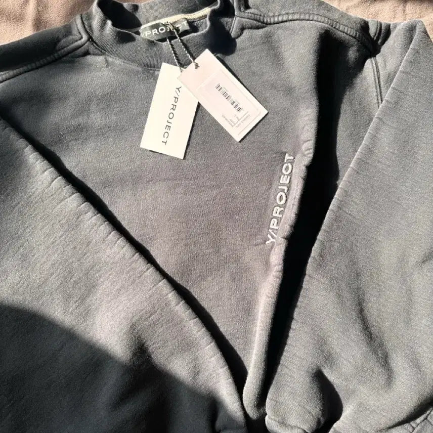 [BUNJANG] Y/Project Pinched Logo Sweatshirt Navy L / 와이프로젝트 / 핀치드 로고 스웻셔츠 네이비 / L