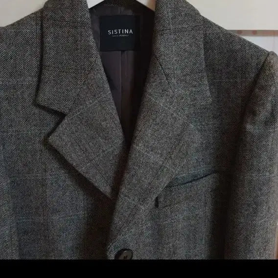 [BUNJANG] 시스티나 모직 헤링본자켓/55 / 시스티나 모직 헤링본자켓/55