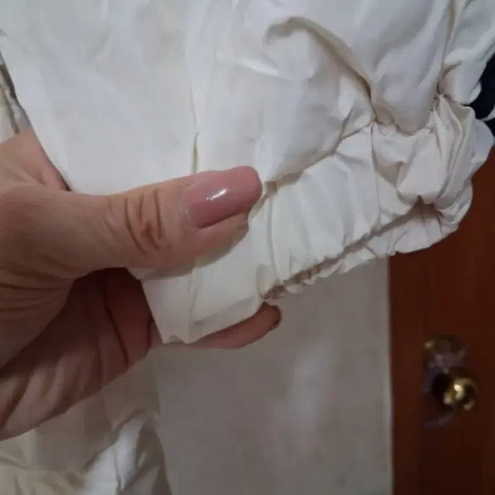 [BUNJANG] White Long Padded Jacket M / 흰색 롱패딩 M