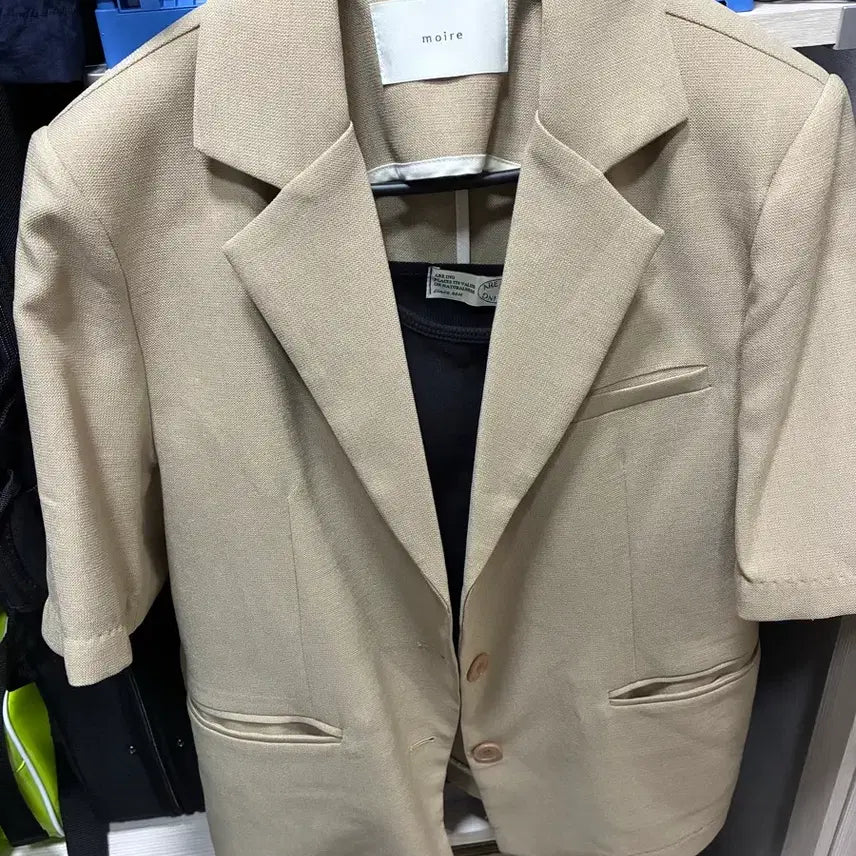 [BUNJANG] Moire Knit Jacket & Cami Top Bundle Set / moire 반팔자켓F ,아잉 캡나시