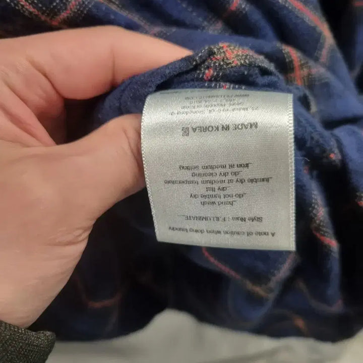 [BUNJANG] ILLUMINATE Navy Check Shirt / ILLUMINATE 네이비 체크 남방