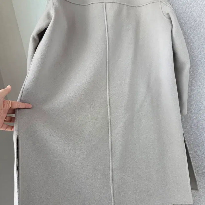 [BUNJANG] Long Light Gray Wool Coat / 울90% 연그레이 롱코트