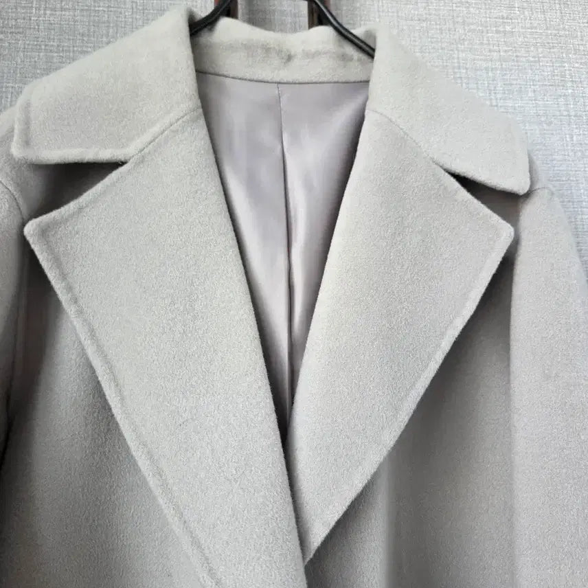 [BUNJANG] Long Light Gray Wool Coat / 울90% 연그레이 롱코트