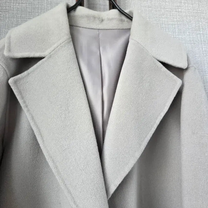 [BUNJANG] Long Light Gray Wool Coat / 울90% 연그레이 롱코트