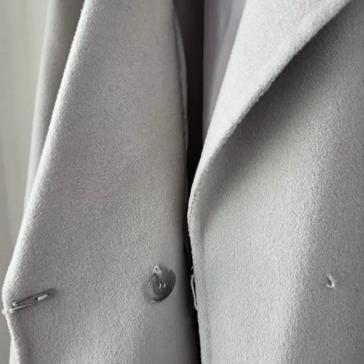 [BUNJANG] Long Light Gray Wool Coat / 울90% 연그레이 롱코트