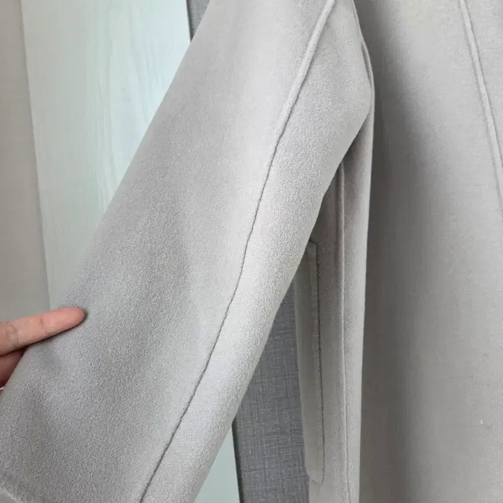 [BUNJANG] Long Light Gray Wool Coat / 울90% 연그레이 롱코트