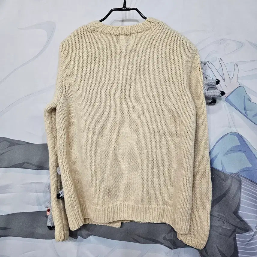 [BUNJANG] Pig Ivory Knit Cardigan / 피그  블랑켓  니트 가디건