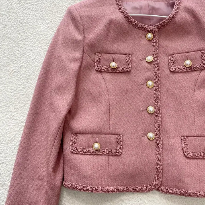 [BUNJANG] Pink Tweed Jacket / 분홍트위드