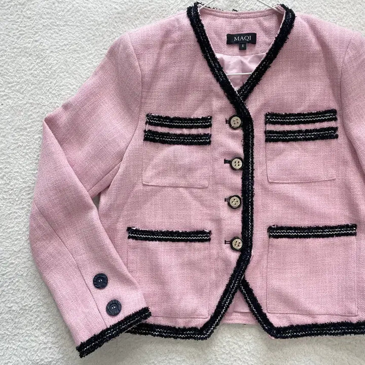 [BUNJANG] Pink Tweed Jacket / 분홍샤트위드