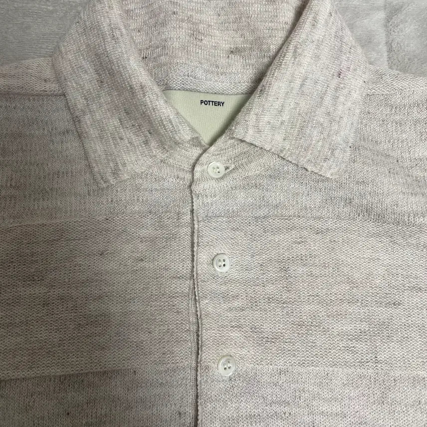 [BUNJANG] Pottery Polo Knit Top / 포터리 반팔 폴로니트