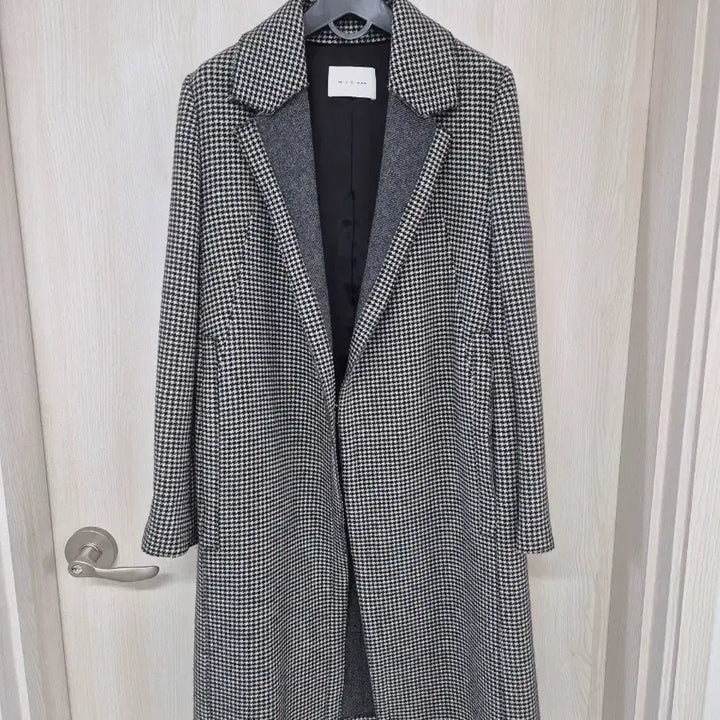 [BUNJANG] MICHAA Houndstooth Check Coat / 미샤 MICHAA 하운드체크 코트