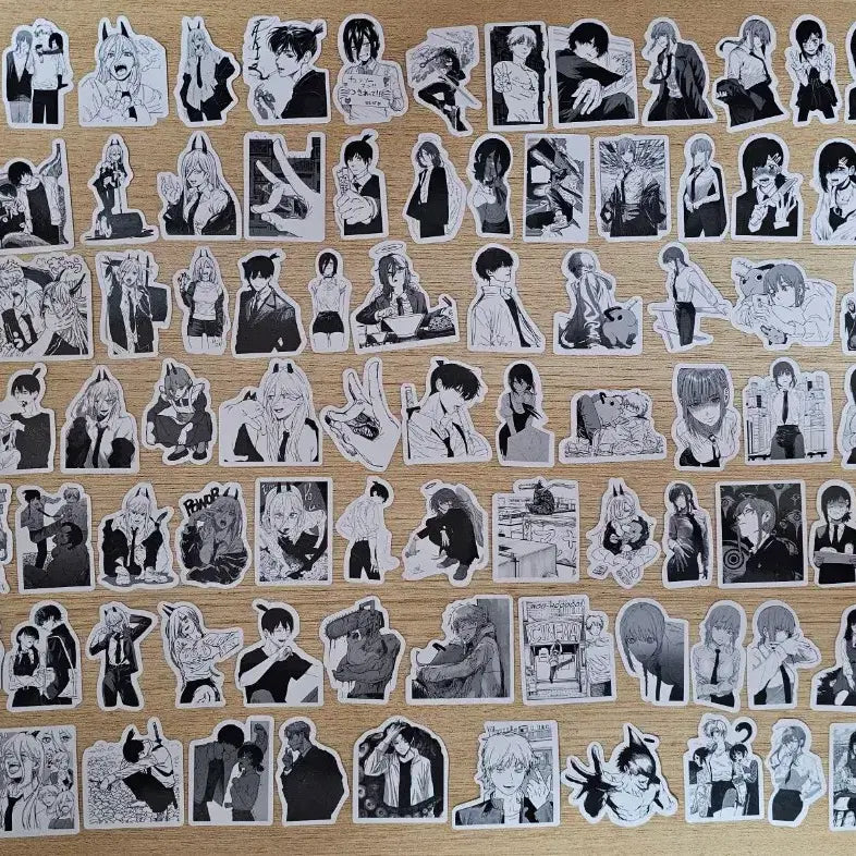 [BUNJANG] Chainsaw Man Black and White Fragment Stickers / 체인소맨 흑백 조각 스티커 판매합니다.