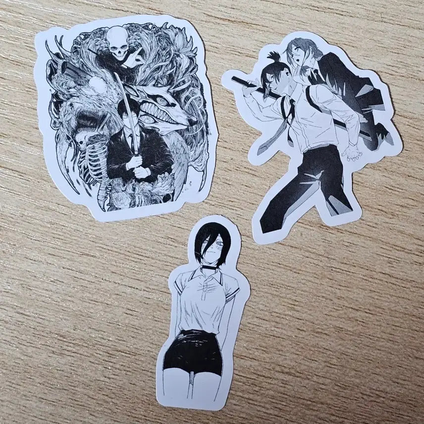 [BUNJANG] Chainsaw Man Black and White Fragment Stickers / 체인소맨 흑백 조각 스티커 판매합니다.