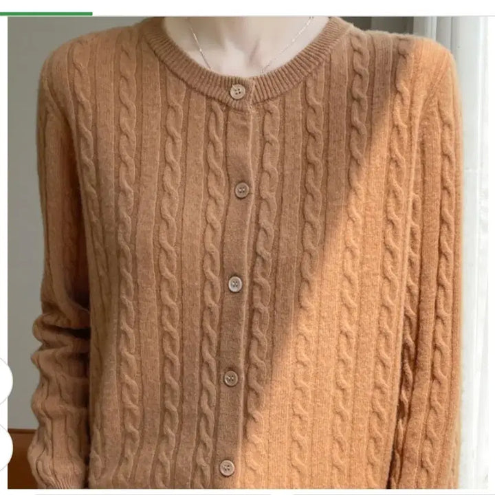 [BUNJANG] Wool Cashmere Blend Cable Knit Cardigan / @ 촉감좋은 울캐시미어 꽈배기 가디건 4컬러