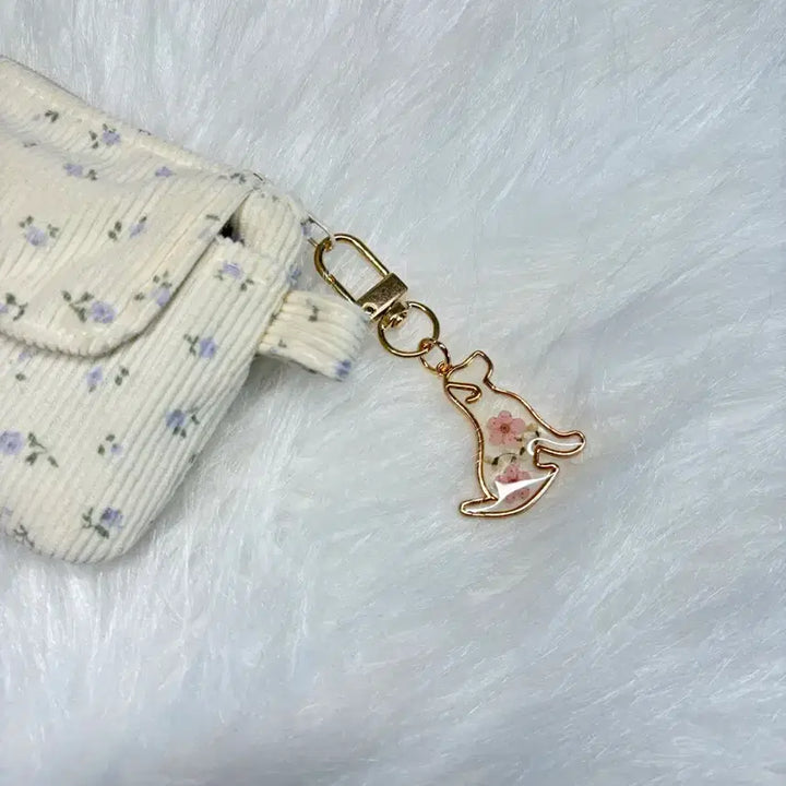 [BUNJANG] Dog Flower Keyring / 강아지 꽃 키링