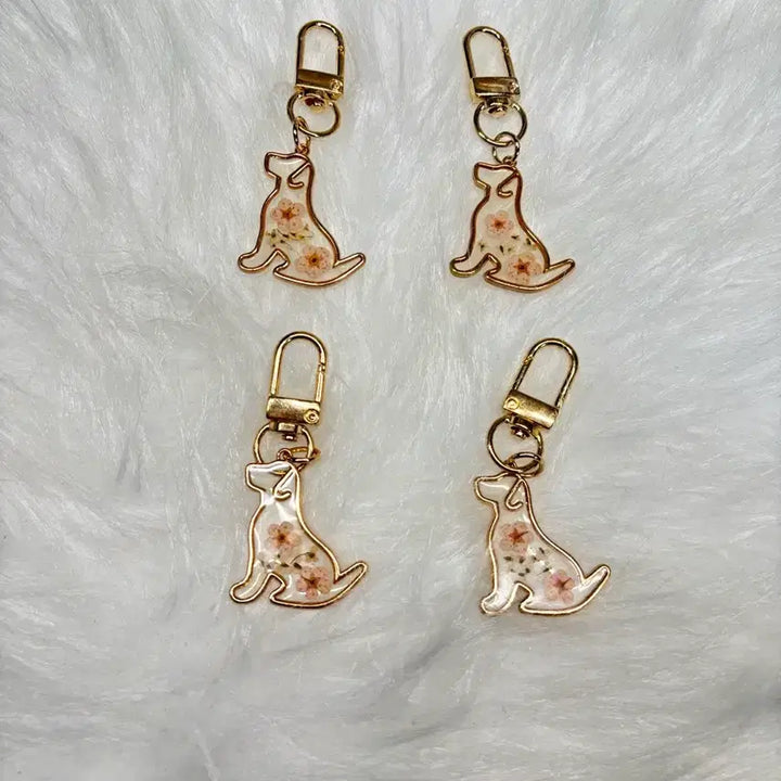 [BUNJANG] Dog Flower Keyring / 강아지 꽃 키링