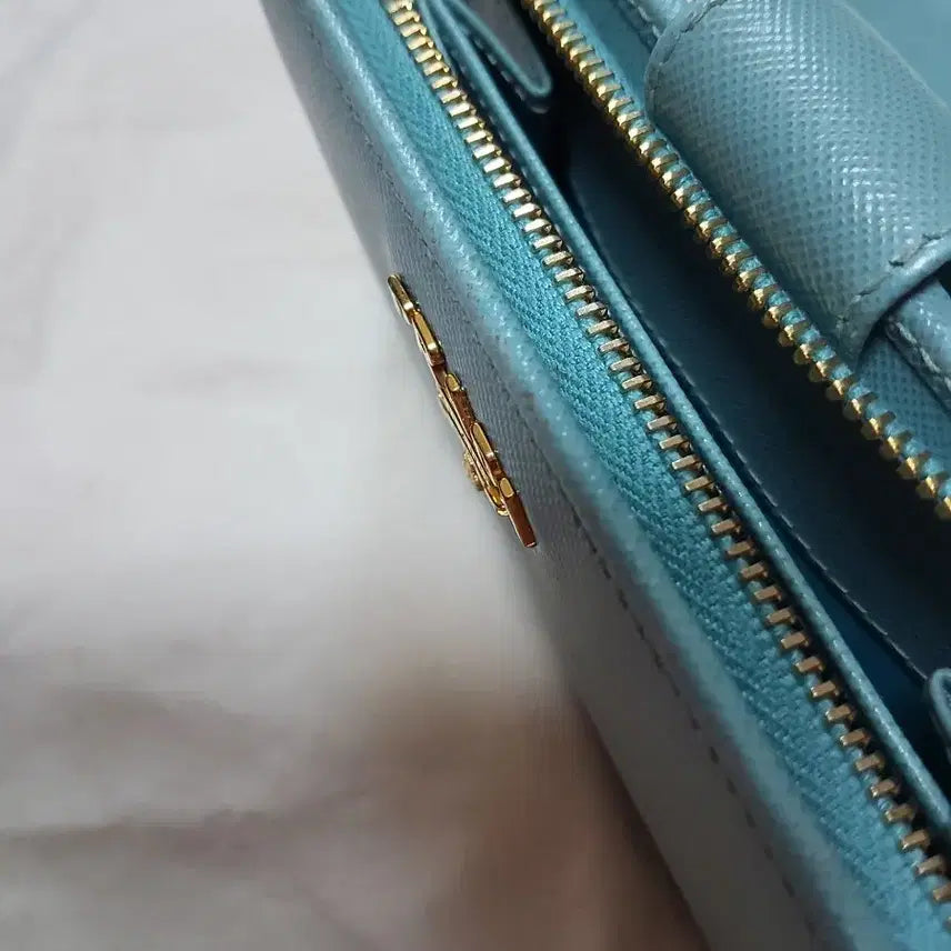 [BUNJANG] Prada Saffiano Long Wallet / 프라다 사피아노 장지갑 민트색상